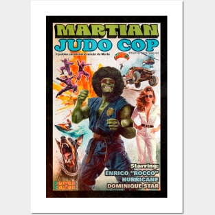 Martian Judo Cop, retro VHS design Posters and Art